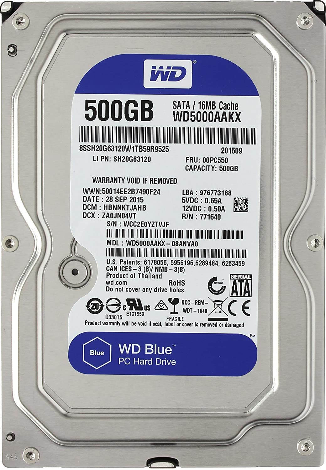 Western Digital Disque Dur 500Go Blue SATA III 3.5″ – PC Geant