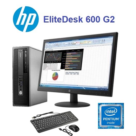 Hp unité centrale EliteDesk 800 G2 Intel Pentium 6e Gén 8 Go - 500 Go  [REMIS A NEUF] à prix pas cher