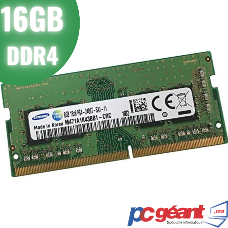 Mémoire Ram Pc Portable 16 Go DDR4