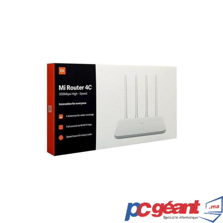 Acheter Routeur WIFI d'origine Xiaomi Mi 4C 64 RAM 802.11 b/g/n 2.4 GHz 300  Mbps 4 antennes contrôle intelligent par application
