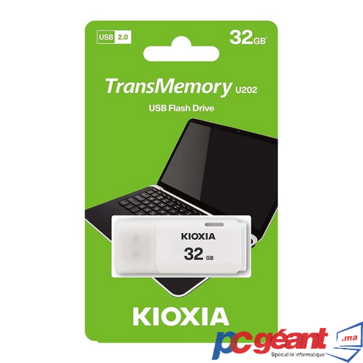 KIOXIA Cle 32GB DataTraveler USB 2.0 Lecteur De Mémoire Flash Haute Vitesse  – PC Geant