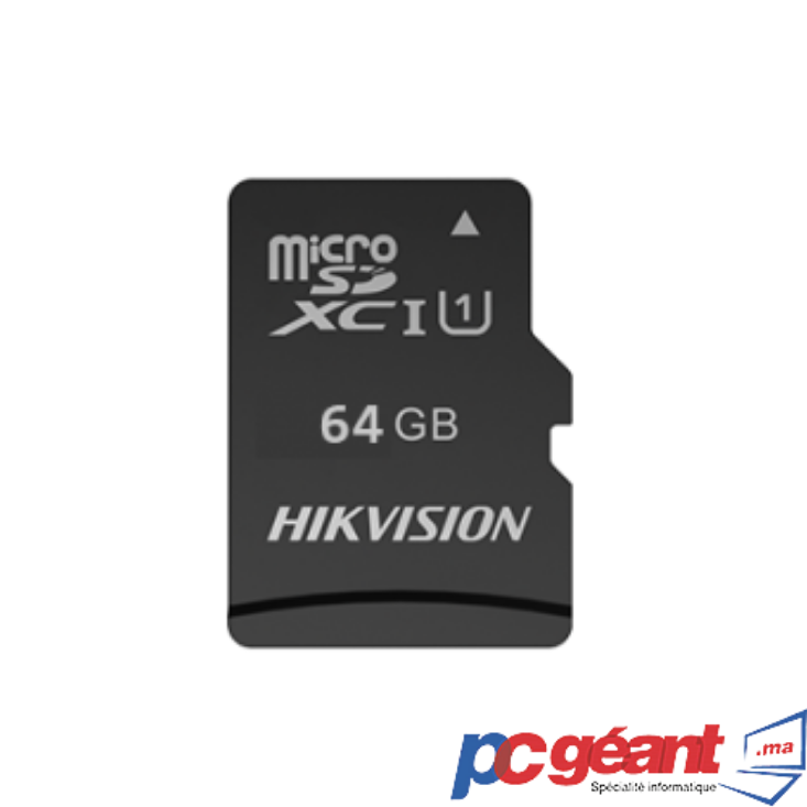 Hikvision Micro SD avec Adaptateur 64 Go Carte mémoire 