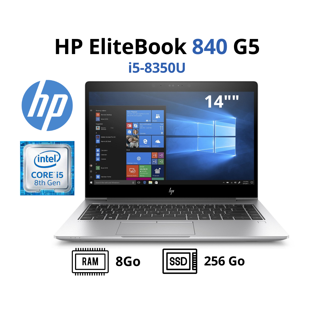 HP EliteBook 840 G6 - Core i5 8ème génération - RAM 8 Go DDR4