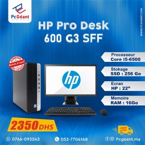 PC Tour HP 400 G3 MT Ecran 27 i7-6700 RAM 32Go Disque Dur 500Go