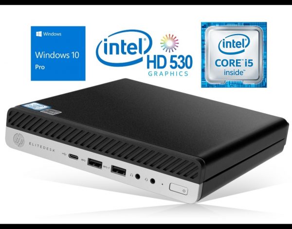 HP Elitedesk 800 G3 Mini Core i5-6500T I 8Go I 256Go SSD I Ecran Lenovo  22″+ Clavier Et souris – PC Geant