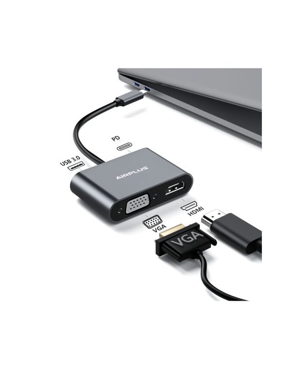 Adaptateur Type-C® VERS VGA+HDMI+USB 3.0+PD – Image 2