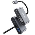 Adaptateur Type-C® VERS VGA+HDMI+USB 3.0+PD