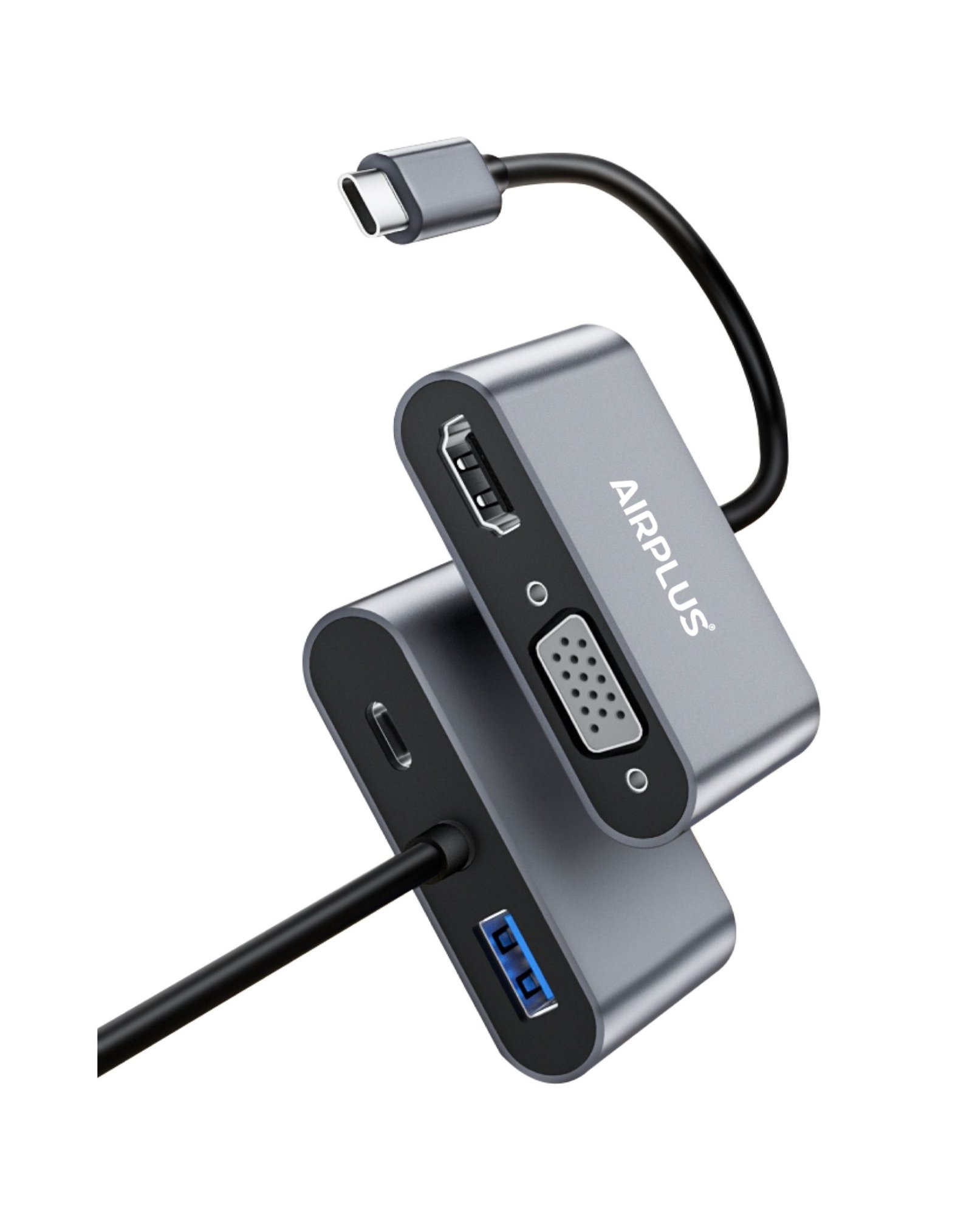 Adaptateur Type-C® VERS VGA+HDMI+USB 3.0+PD