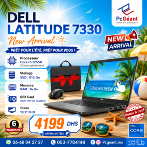 DELL Latitude 7330 Tactile Core i7-1255U I 16Go DDR5 I 512Go SSD I 13.3"FHD [Remis à Neuf]