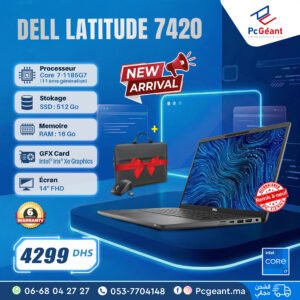 DELL Latitude 7420 Core i7-1185G7 I 16Go I 512Go SSD I 14"FHD  [Remis à Neuf]