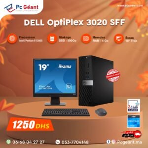 DELL OptiPlex 3040 SFF Intel G4400 I 4Go I 500Go | Ecran IIYAMA 19″ | Clavier Souris [Remis à Neuf]