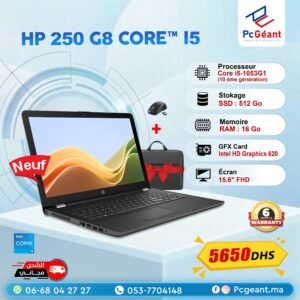HP 250 G8 Core™ i5-1053G1 I 16Go I 512 SSD NVMe+ Sacoche HP [ Neuf ]