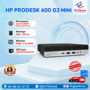 HP ProDesk 600 G3 Mini Core i5-6500T I 8Go DDR4 I 256Go SSD [Remis à Neuf]