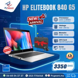 HP EliteBook 840 G5 Core i7-8550U I 16Go I 256 Go SSD  I 14" Full HD -Remis à Neuf