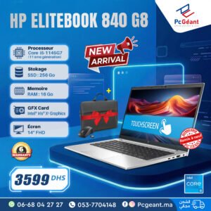 HP EliteBook 840 G8 TACTILE Core i5-1145G7 I 16Go I 256Go SSD I 14"IPS FHD [Remis à Neuf]
