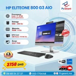 HP EliteOne 800 G3 AIO Core i7-6700 I 8Go I 256Go SSD I RX 560 I 23" Full HD [Remis à Neuf]