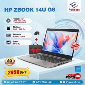 HP ZBOOK 14U G6 Core i5-8365U I 16Go I 256Go SSD I 14" FHD [Remis à Neuf]