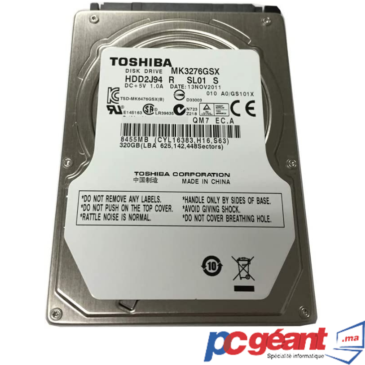 Disque Dur TOSHIBA 320Go 2.5"