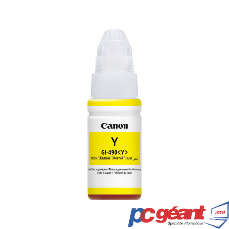 Canon GI-490C Jaune - Bouteille d'encre Canon d'origine – Image 2