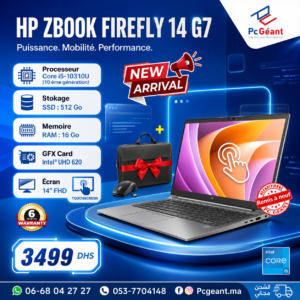HP Zbook Firefly 14 G7 Tactile Core i5-10310U I 16Go I 512Go SSD SSD I 14"FHD [Remis à Neuf]