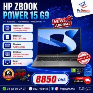 HP ZBook POWER 15 G9 Core i7-12800H I 32Go I 512Go SSD I NVIDIA RTX A2000 8GB I 15.6" FHD [Remis à Neuf]