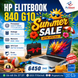 HP EliteBook 840 G10 Tactile Core i7-1365U I 16Go DDR5 I 512Go SSD I 14" IPS Full HD [Remis à Neuf]