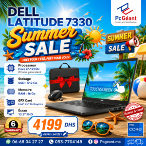 DELL Latitude 7330 Tactile Core i7-1255U I 16Go DDR5 I 512Go SSD I 13.3"FHD [Remis à Neuf]