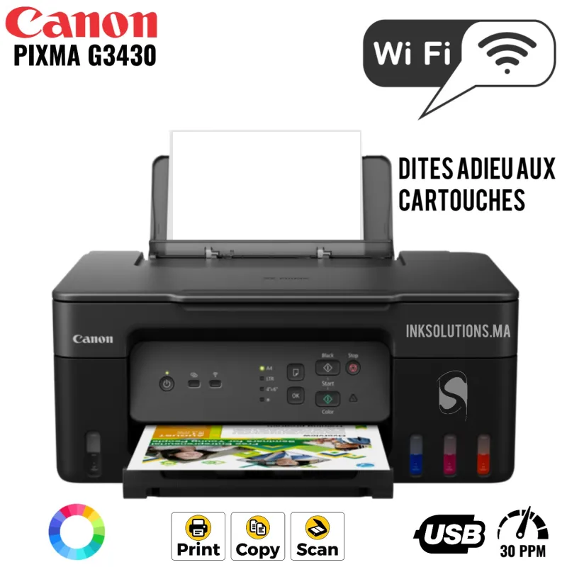 Canon PIXMA G3430 Imprimante multifonction à réservoirs rechargeables WiFi – Image 6