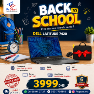 DELL Latitude 7420 Core i7-1185G7 I 16Go I 512Go SSD I 14"FHD  [Remis à Neuf]