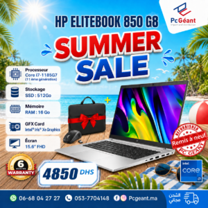 HP EliteBook 850 G8 Core i7-1185G7 I 16Go I 512Go SSD I 15.6" IPS Full HD [Remis à Neuf]