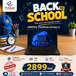 LENOVO ThinkPad L13 Gen 2 Core i5-1145G7 I 8Go I 256Go SSD I 13.3″ Full HD [Remis à Neuf]