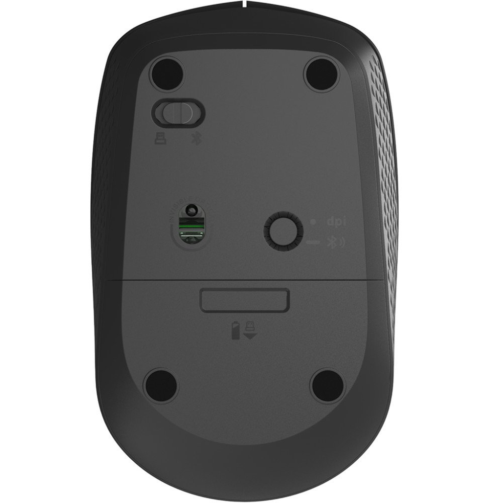 Souris sans fil-Bluetooth - multimode silencieuse Rapoo M100 Silent - et 2,4 GHz, gris foncé – Image 5