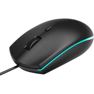 Souris Gaming filaire Rapoo V11S - 1 600 DPI, ambidextre, noire