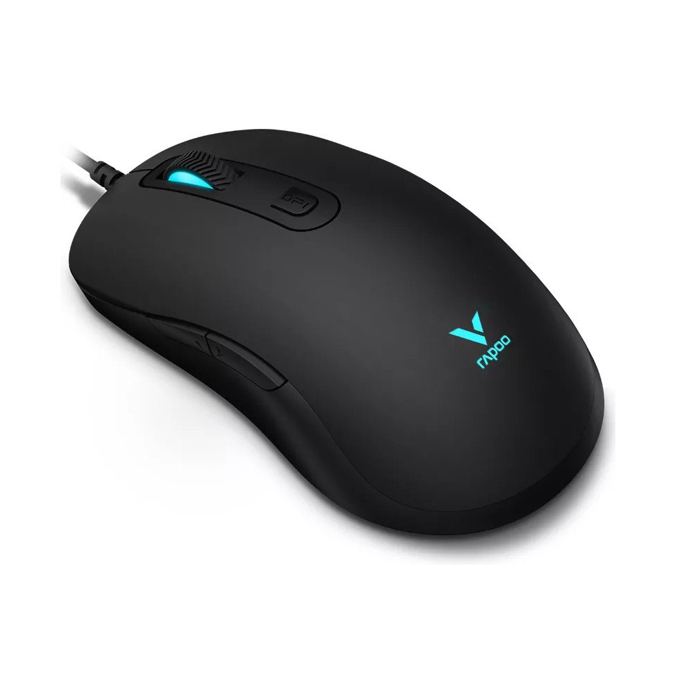 Souris Gaming filaire Rapoo V16RGB - 12 800 DPI, éclairage RGB, noire – Image 2