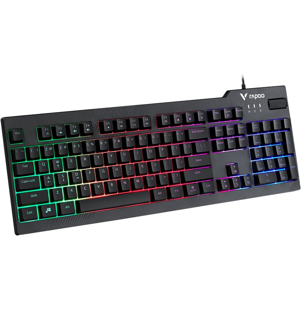 Clavier Gaming filaire rétroéclairé Rapoo V50S - 19 touches anti-ghosting, AZERTY français – Image 5