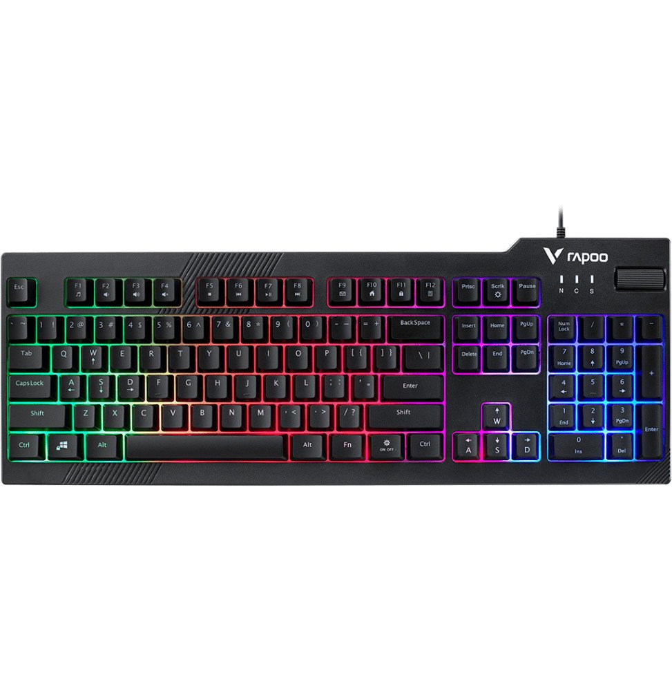 Clavier Gaming filaire rétroéclairé Rapoo V50S - 19 touches anti-ghosting, AZERTY français – Image 4