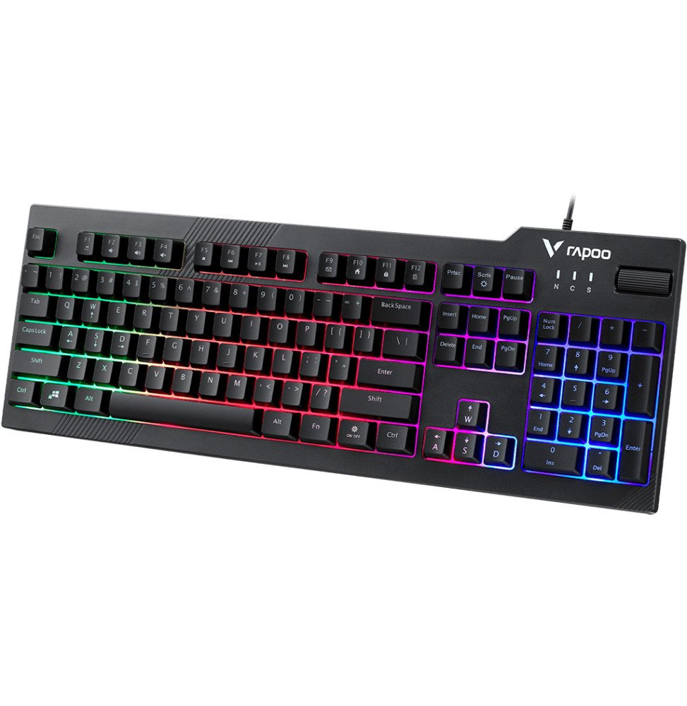 Clavier Gaming filaire rétroéclairé Rapoo V50S - 19 touches anti-ghosting, AZERTY français